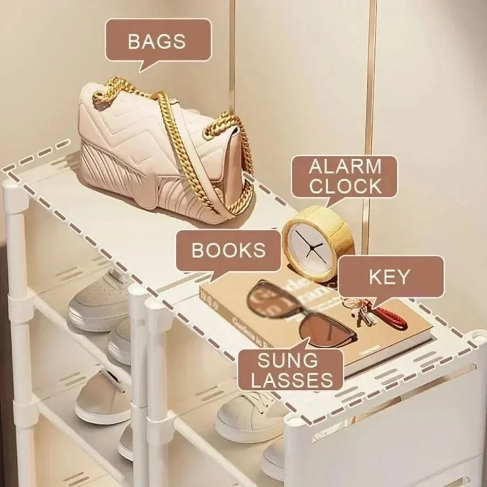 Lisslune | SHOECORNER RACK – Stackable shoe rack for corners – Space-saving organization with style