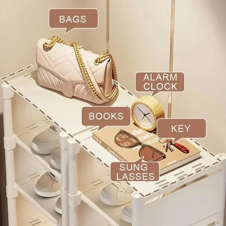 Lisslune | SHOECORNER RACK – Stackable shoe rack for corners – Space-saving organization with style