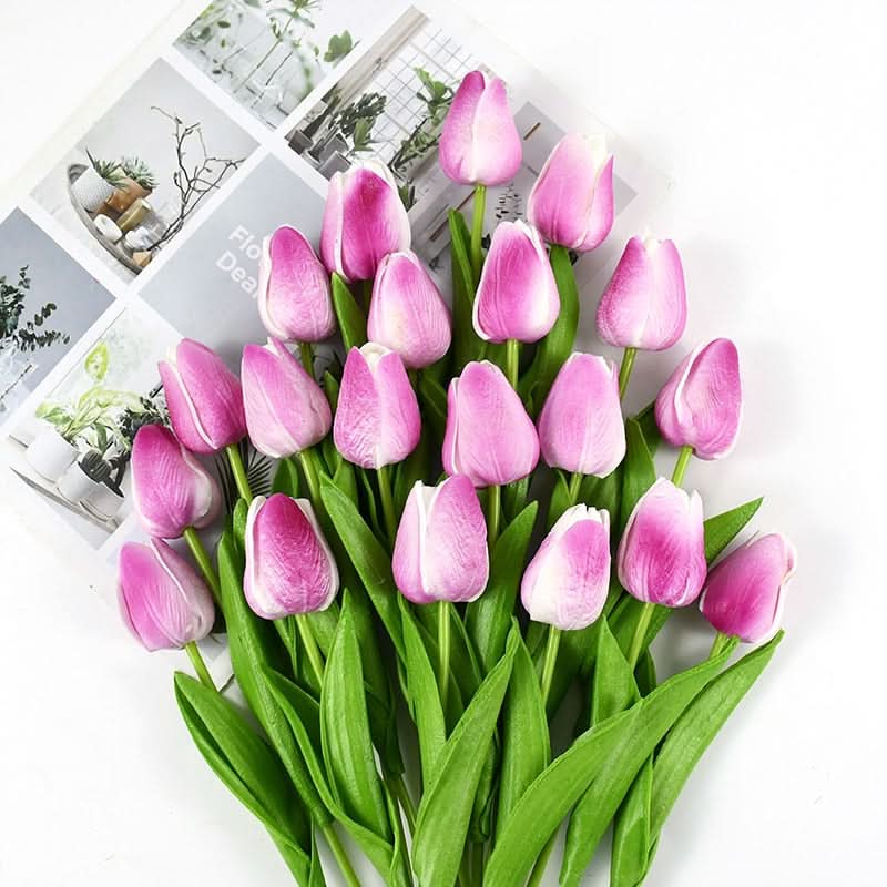 Lisslune | Artificial Tulip Bouquet with Realistic Lifelike Flowers