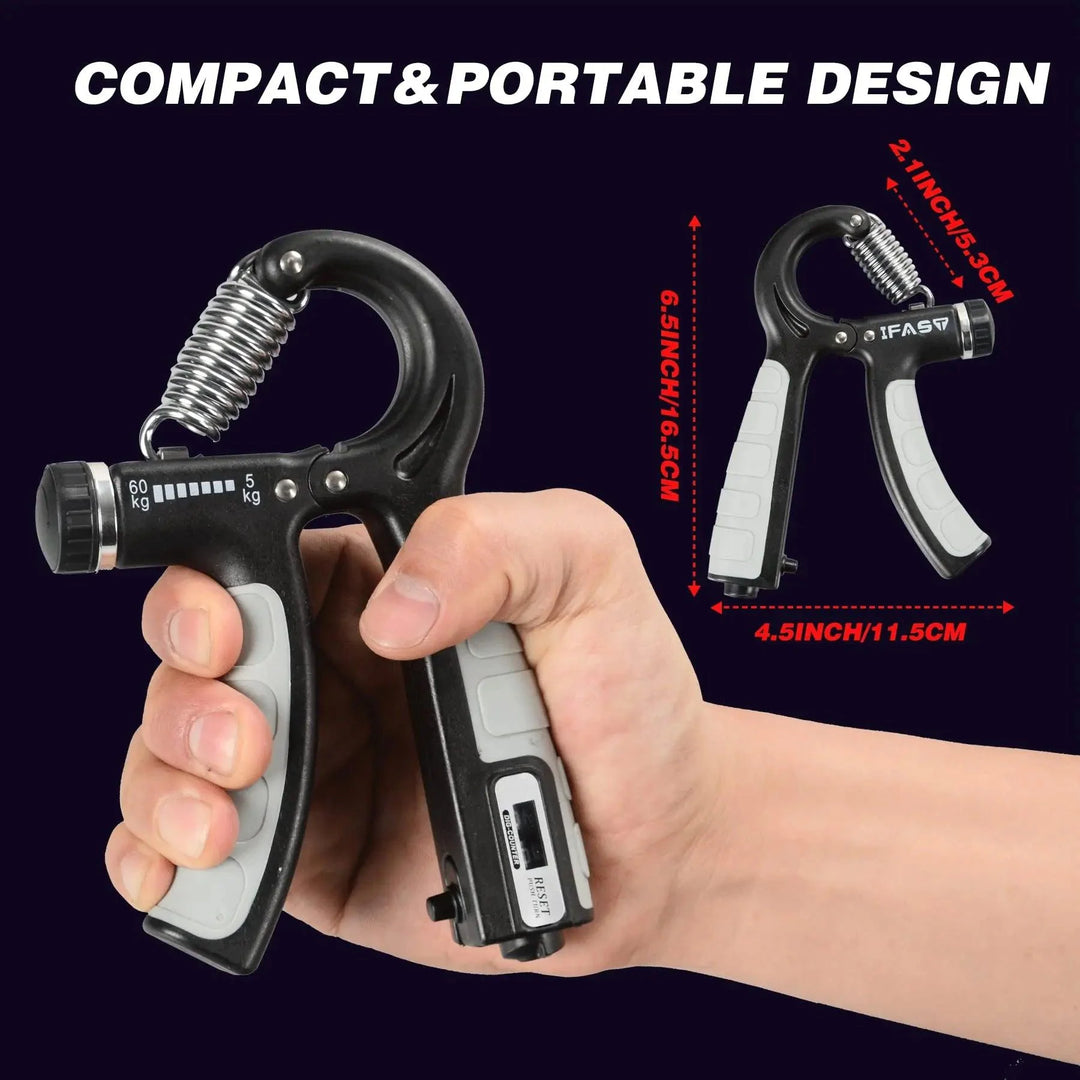 Lisslune | Adjustable Handle Grip Enhancer with Smart Counting Function - 11-132 lbs Resistance