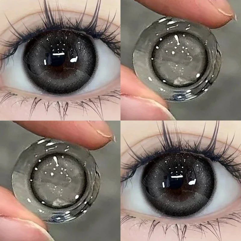 Lisslune | 1 pair of best-selling colored contact lenses with prescription nearsightedness black natural lenses soft Korean lenses