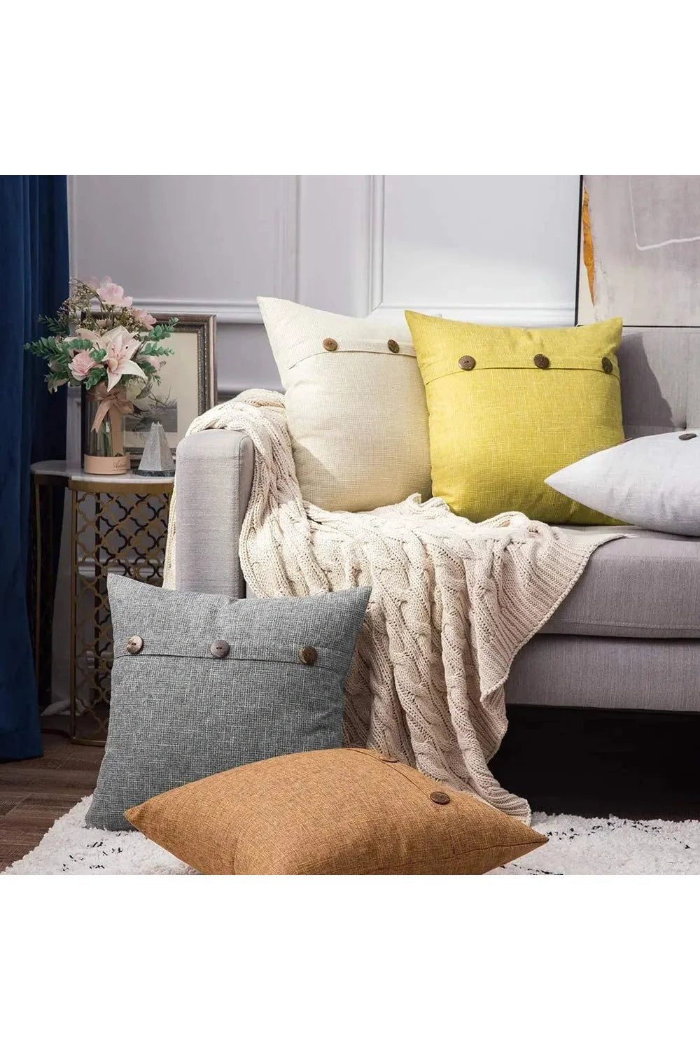 Lisslune | Nordic Button Cushion Cover