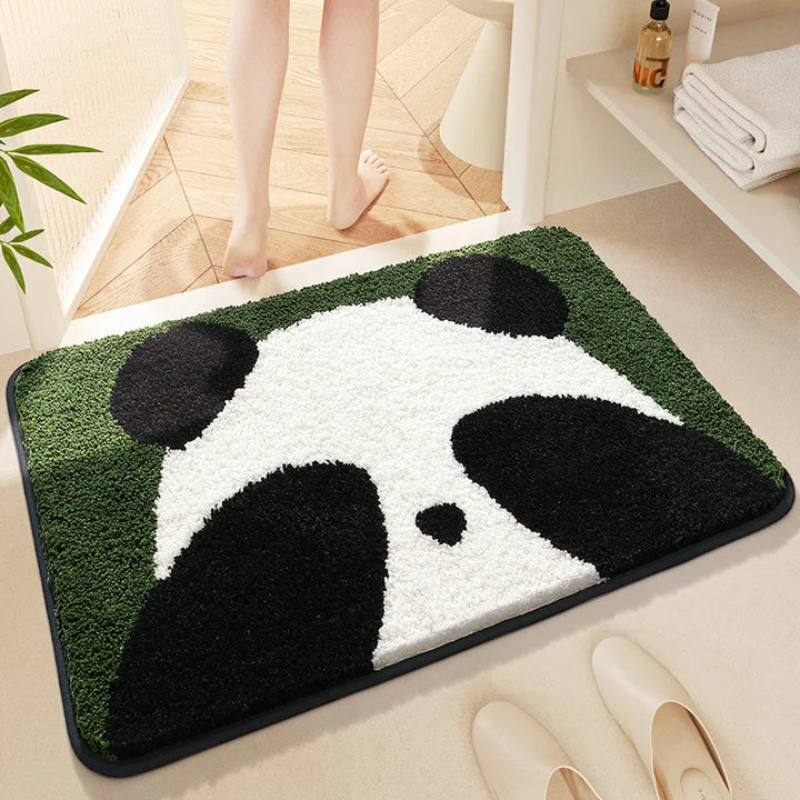 Rynx | Cartoon-Tufting-Panda-Bathroom-Mat Soft Animal Bed Pad Doormat Bath Mat Bedroom Door Mat Carpet Aesthetic Living Room Decoration