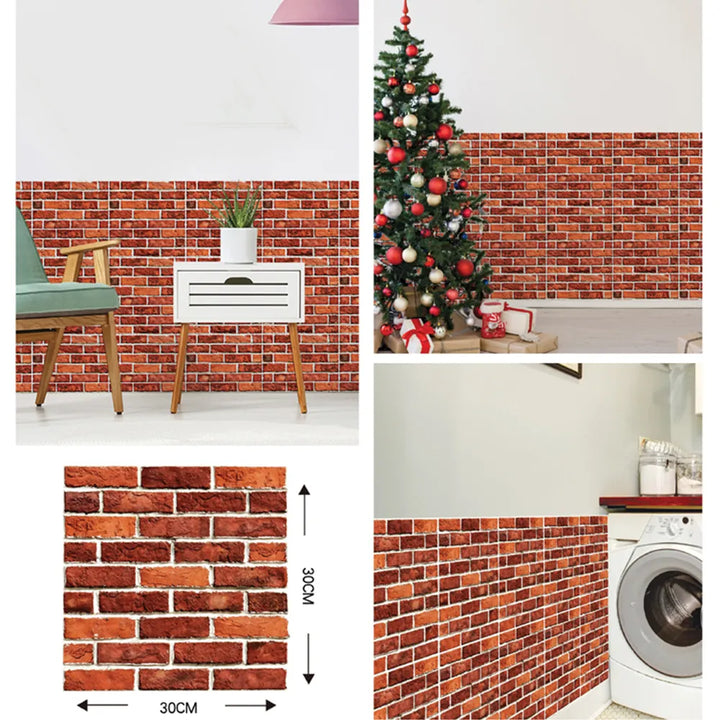 Lisslune | 3D Wall Brick Pattern Decal