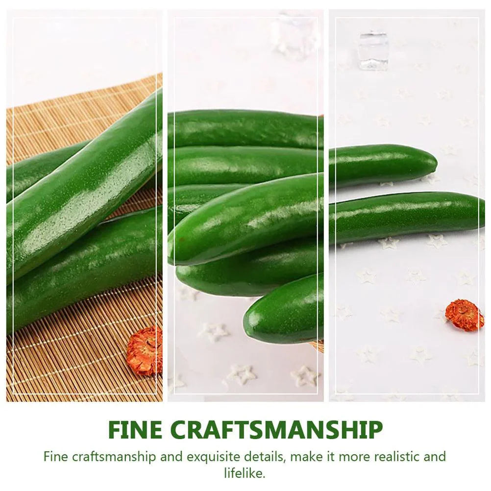 Lisslune | Life-like Foam Cucumber Decoration & Educational Playset - Pack of 4 Realistic Props