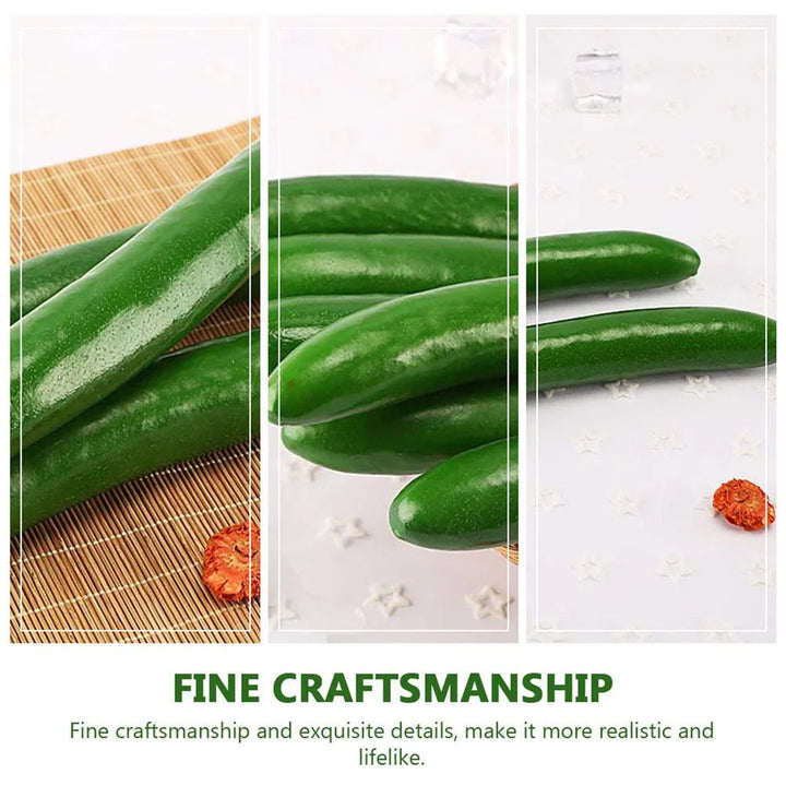 Lisslune | Life-like Foam Cucumber Decoration & Educational Playset - Pack of 4 Realistic Props