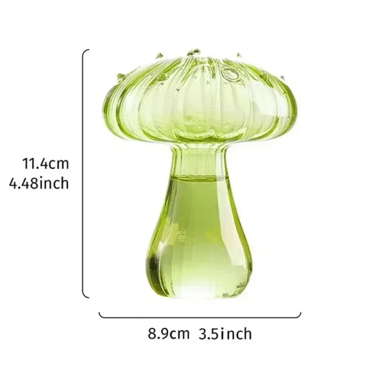 Rynx | Colorful Mushroom Vase Plant Glass Plant Bud Vase Decoration Home Glass Aromatherapy Vase Living Room Dining Room Desk