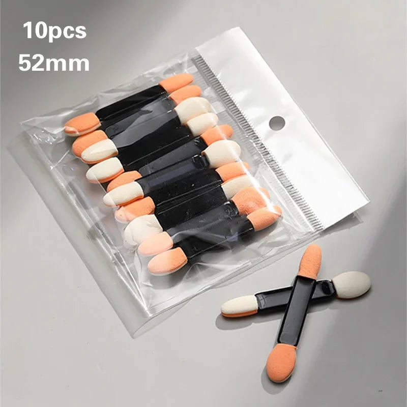 Rynx | 10/100 pcs Small Portable Eyeshadow Applicators in Bulk Double Sponge Eyeshadow Brush Makeup Tools Double-Headed Eyeshadow Brush