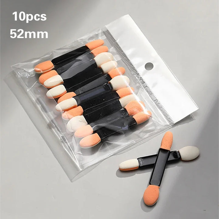 Rynx | 10/100 pcs Small Portable Eyeshadow Applicators in Bulk Double Sponge Eyeshadow Brush Makeup Tools Double-Headed Eyeshadow Brush