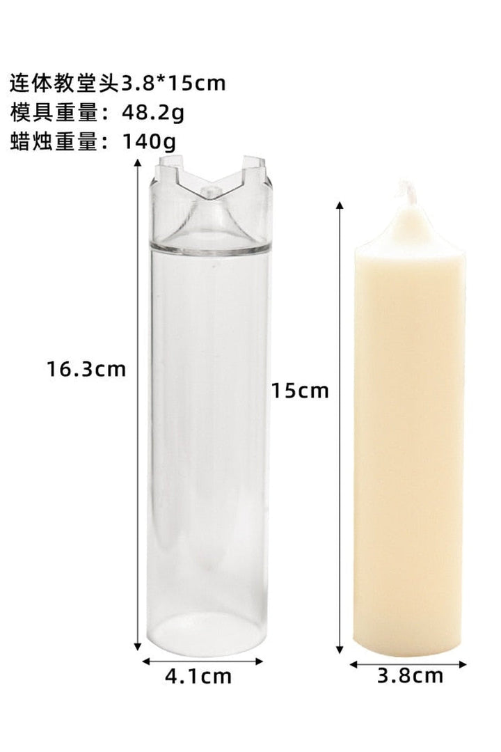 Lisslune | striped pillar candle shape
