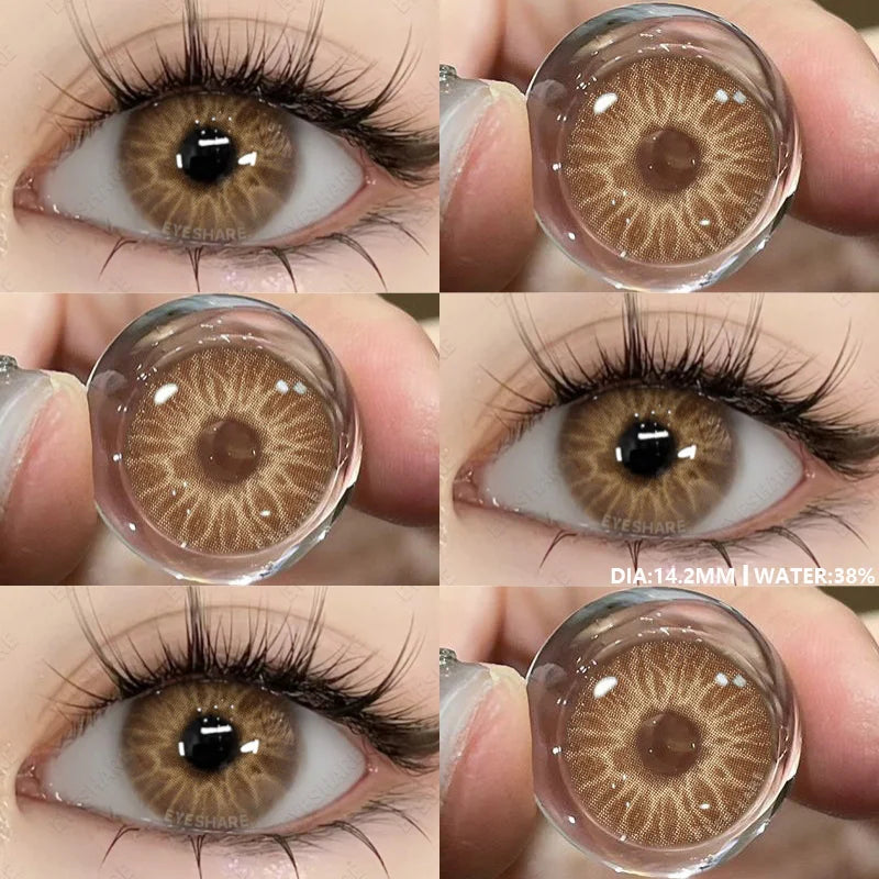 Rynx | 1 Pair of New Color Contact Lenses for Eyes Naturally Blue Eye Lenses Purple Lenses Gray Eye Contacts Brown Eye Lens Yearly