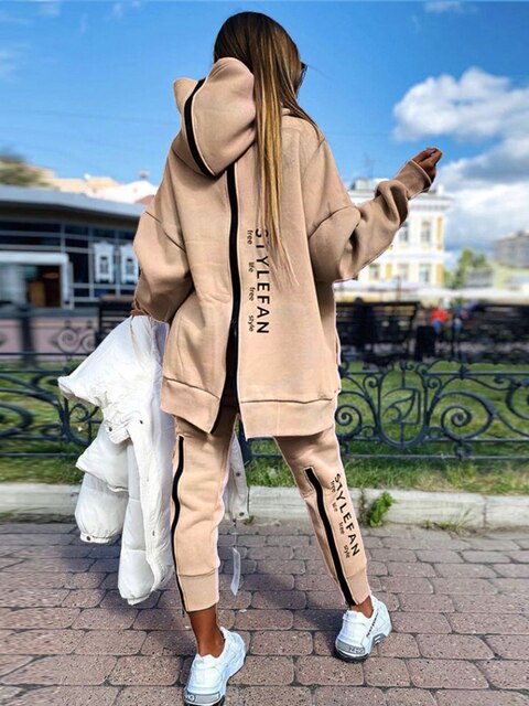 Lisslune | Women's Sweatshirts 2-piece Sets Tracksuit Plus Sizes Autumn Ladies Korea Pants Sweater Jumpsuits Ladies
