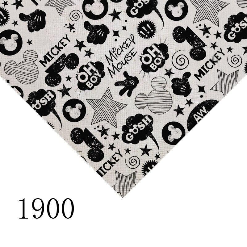 Lisslune | Cartoon-themed PVC leather craft sheet - Durable and versatile material for creative use