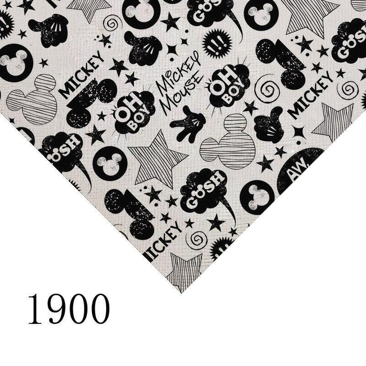 Lisslune | Cartoon-themed PVC leather craft sheet - Durable and versatile material for creative use