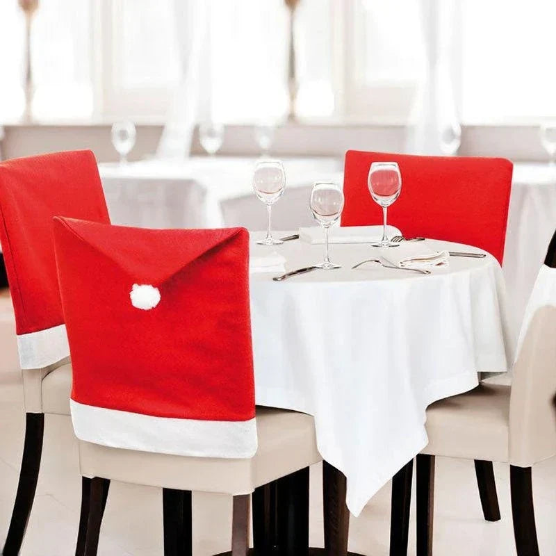 Lisslune | SantaSeat Christmas Chair Covers – Set of Decorative Chair Covers with Santa Design