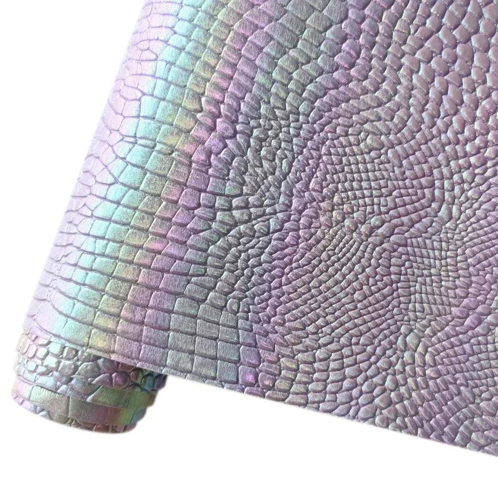 Lisslune | Luxe Holographic Crocodile Pattern Faux Leather Craft Roll - 30x135cm