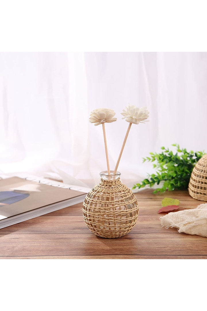 Lisslune | Academy Rattan Glass Vases