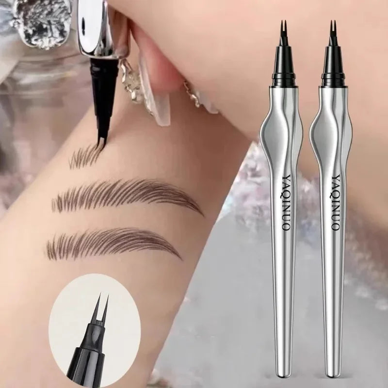 Rynx | Ultra-fine Wild Eyebrow Pencil Long-lasting Easy to Grip Eyebrow Tattoo Waterproof Thin Liquid Silkworm Eyebrow Pencil Makeup
