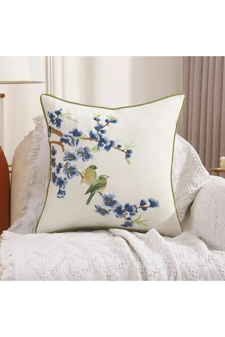 Lisslune | Aviary Embroidered Pillowcase