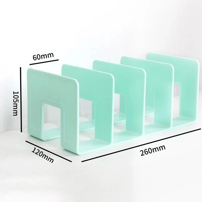 Lisslune | 4-Section Multifunctional Book Stand Organizer for Optimized Workspace Storage