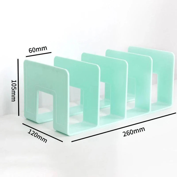Lisslune | 4-Section Multifunctional Book Stand Organizer for Optimized Workspace Storage