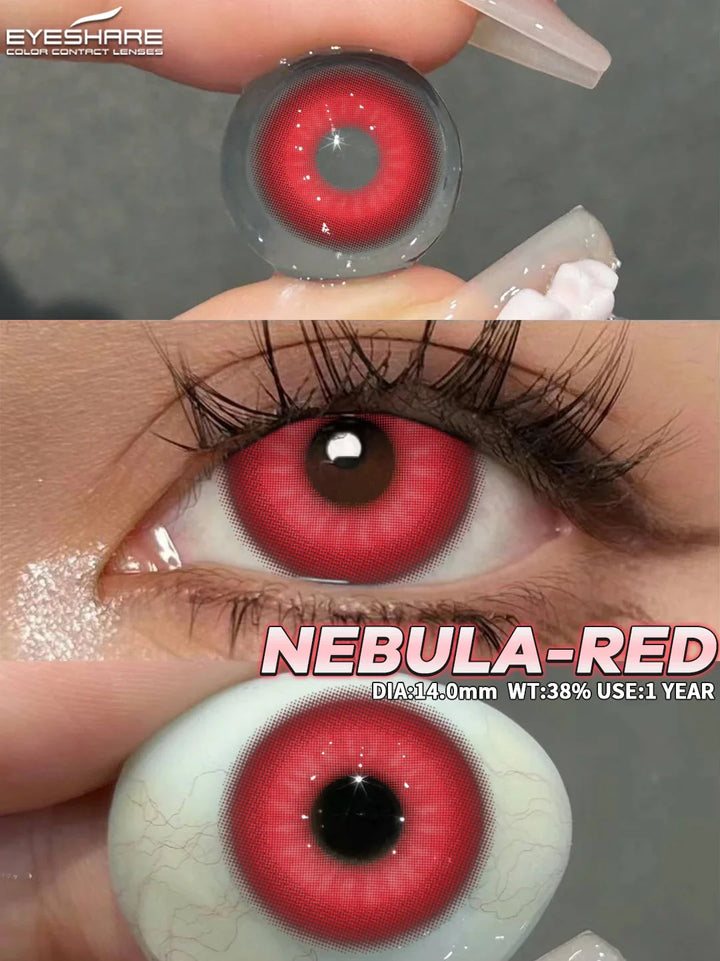 Rynx | 1 Pair Colored Contact Lenses Purple Eye Lenses Yearly Cosplay Red Lenses Cosmetic Contact Halloween Gentle Makeup Pupils