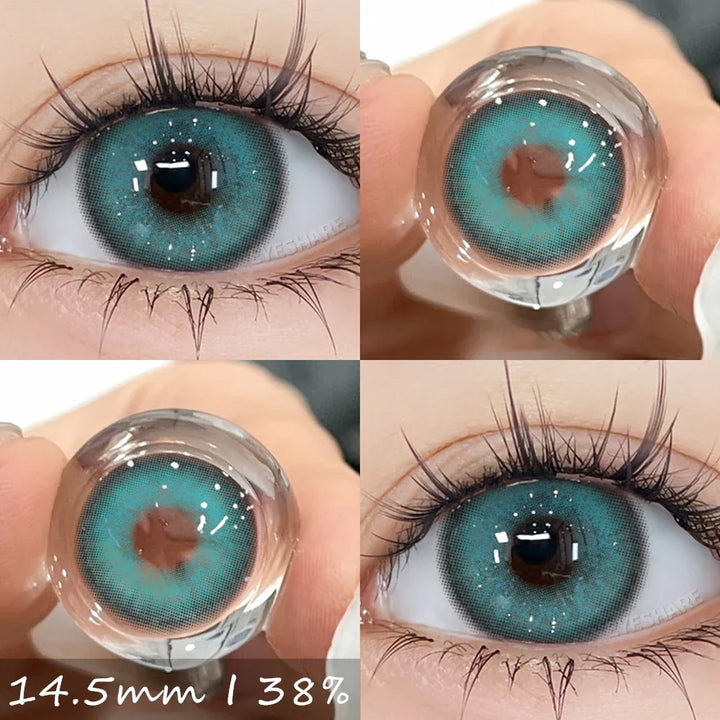 Rynx | 1 Pair Colorful Contact Lenses for Eyes Blue Contact Lenses Natural Gray Pupils Brown Lenses Green Lenses Contact Lenses