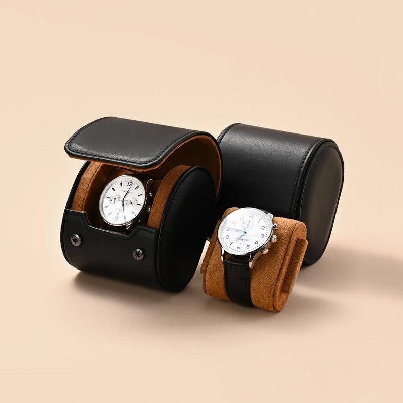 Lisslune | Elegant PU Leather Watch Storage Roll and Travel Organizer Set