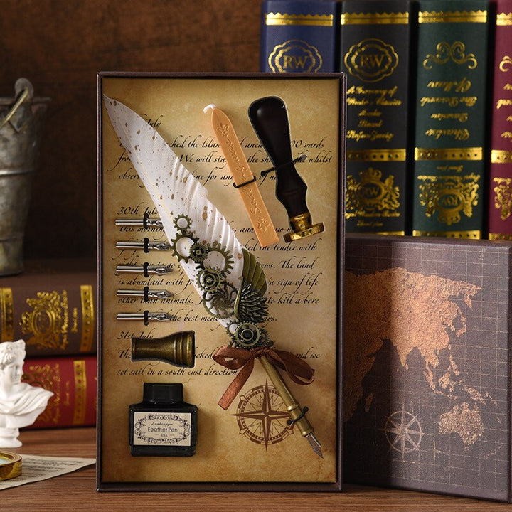 Lisslune | Phoenix Feather Mechanic Calligraphy Pen Set