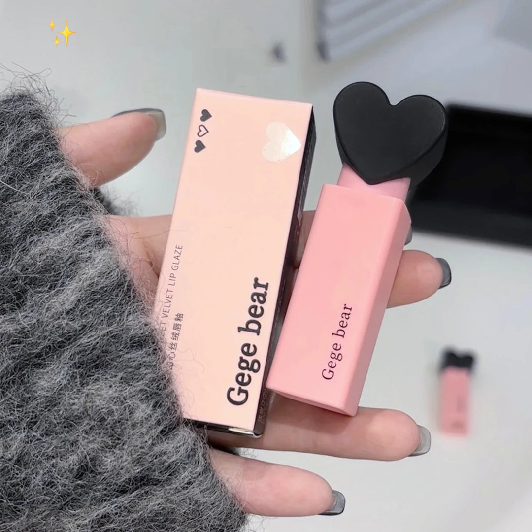 Rynx | Sweet Heart Velvet Lip Gloss Face Mouth Matte Mist Pink Tint Party Lipstick Powder Rouge Eyeshadow Fair Price Makeup Wholesale