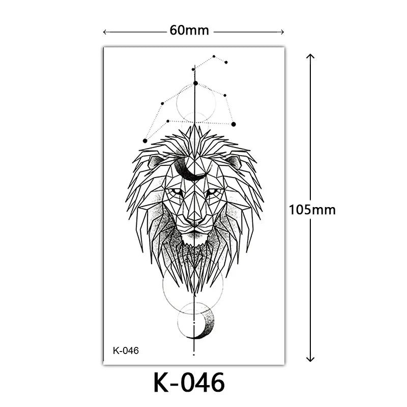 Rynx | New Temporary Tattoo Stickers Sexy Totem Butterfly Dreamcatcher Transfer Flash Tattoo Women Neck Hand Body Art Artificial Tattoos Men