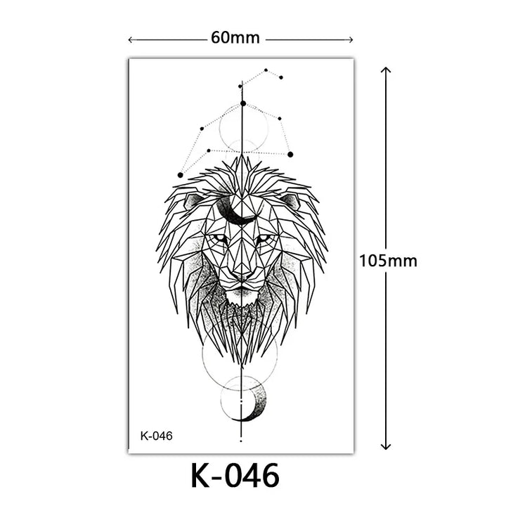 Rynx | New Temporary Tattoo Stickers Sexy Totem Butterfly Dreamcatcher Transfer Flash Tattoo Women Neck Hand Body Art Artificial Tattoos Men