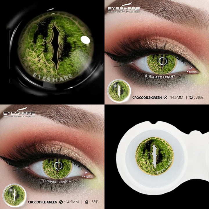 Rynx | 1 Pair Cosplay Color Contact Lenses for Eyes Crazy White Lenses Anime Black Lenses Halloween Beauty Makeup Lens Annual