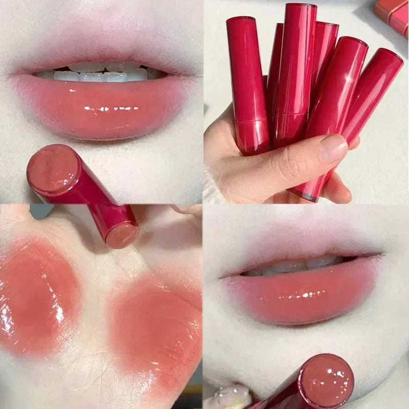 Rynx | Jelly Lipstick Moisturizing Mirror Water Light Solid Lip Gloss 8 Colors Crystal Tea Red Brown Lip Lacquer Tint Lip Balm Makeup