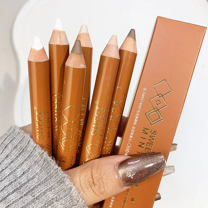 Rynx | Double-ended face highlighter contour stick long-lasting brightening 3D nose shadow sculpting stick concealer corrector stick cosmetics