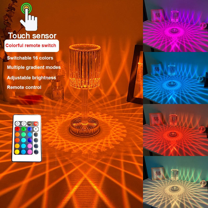 Lisslune | Diamond Glow Acrylic Touch Table Night Lamp