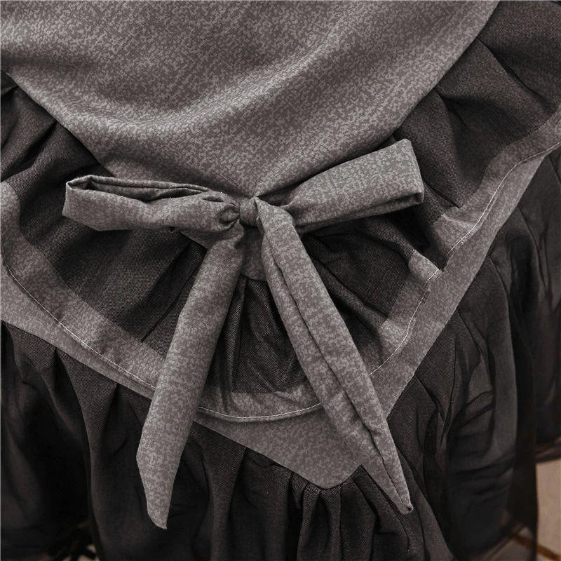 Rynx | Luxury Black Princess Bedding Sets Kawaii Bedskirt Sheets Pillowcase Fashion Girls Duvet Cover 4 Pieces Home Decor