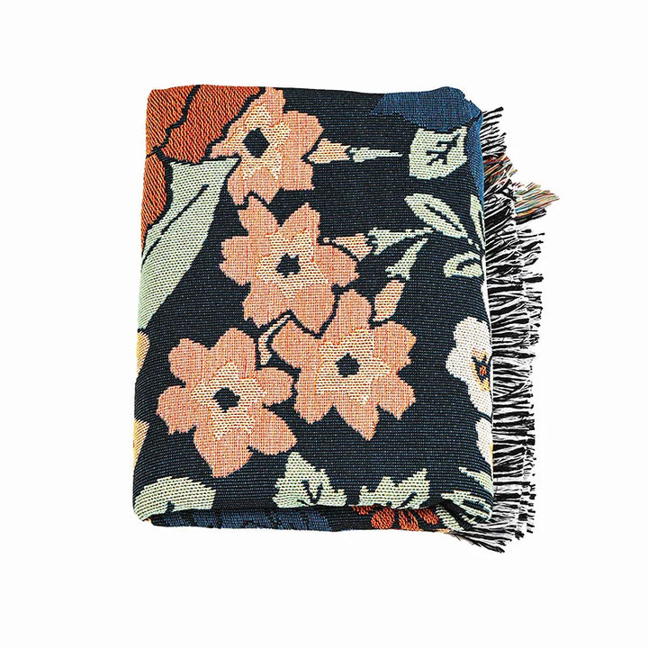 Rynx | Textile City Ins Galsang Flowers Throw Blanket American Style Country House Decoration Sofa Cloth Outdoor Camping Leisure Mat