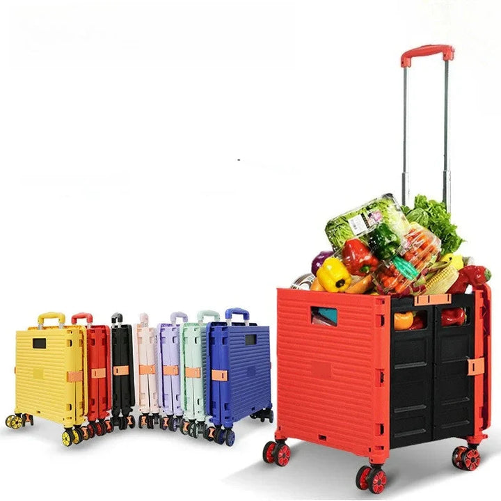 Lisslune | Folding Shopping Trolley with Silent Wheels – EasyCart
