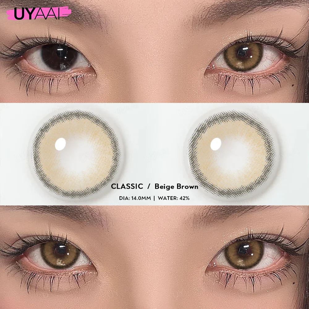 Rynx | 0~600 Myopia Natural Brown Colored Contact Lenses Gray Colored Lenses with Diopters Optical Lenses for Women Free Shipping