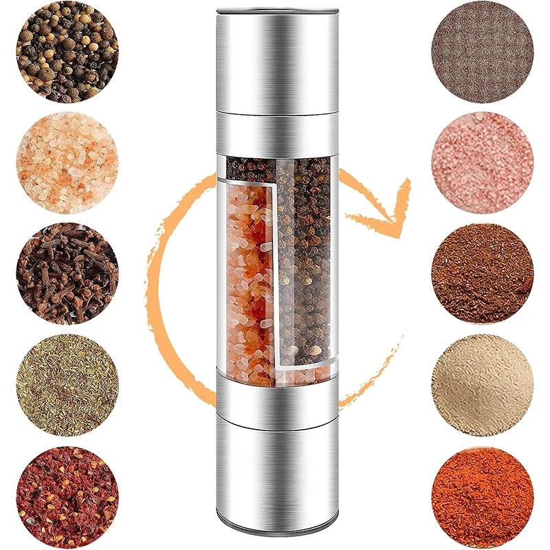 Lisslune | Precision Adjustable Salt and Pepper Mill Set - Dual Ceramic Blades Combination