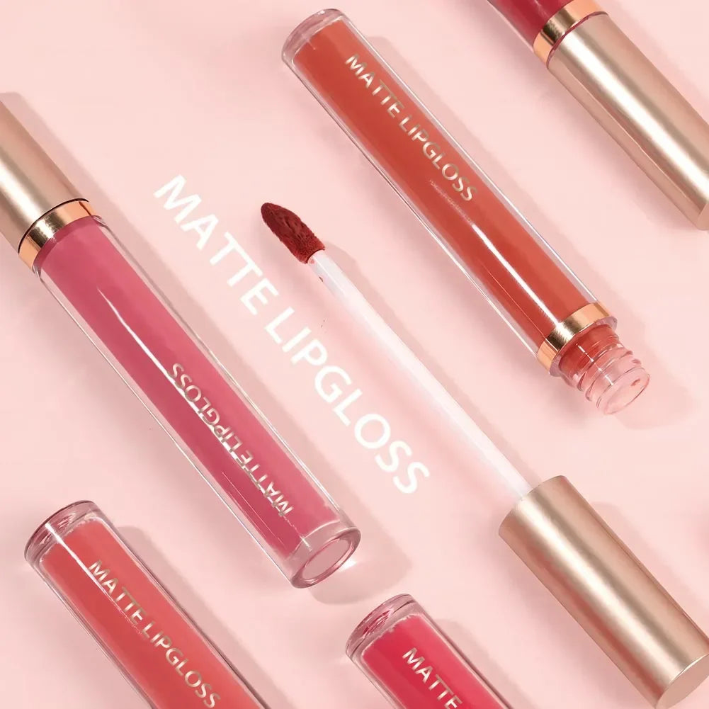Rynx | 6Set Matte Lipstick AB two Sets Non-Staining with Cup Mouth Red Lipstick Moisturizing Long-Lasting Not Easy to Fade Lipstick