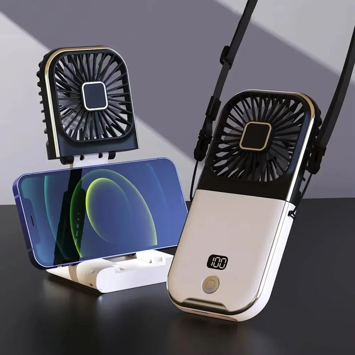 Lisslune | Mini USB Rechargeable Fan with LED Display and 3 Wind Modes