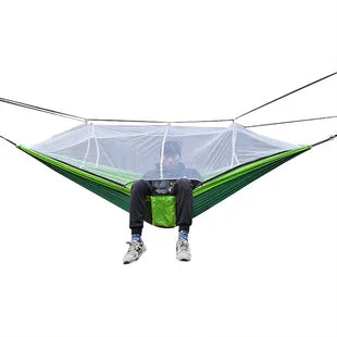 Lisslune | OutdoorRelax Hammock with Mosquito Net and Quick Closure – 200 kg load capacity