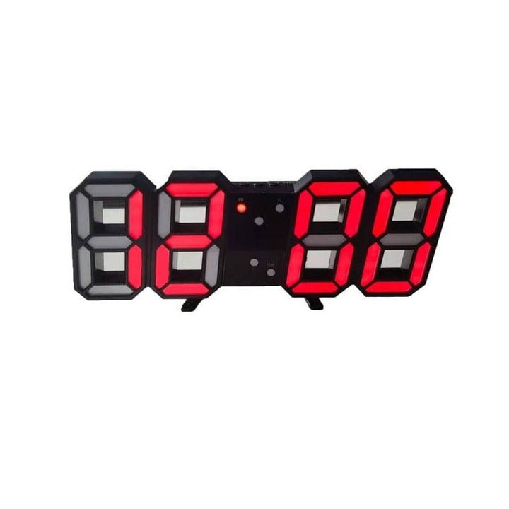Lisslune | Digital 3D LED Wall Clock – Modern Design with Dimming Function and Optimal Visibility