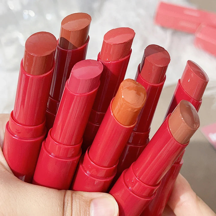 Rynx | Tinted Moisturizing Lipstick Waterproof Mirror Jelly Cherry Red Lip Lacquer Long-lasting Non-Sticky Cup Clear Solid Lip Gloss Cosmetics