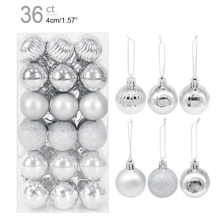 Rynx 1box Christmas balls Christmas tree decoration ball Xmas hanging tree ornament home party decor New Year gift Noel Navidad
