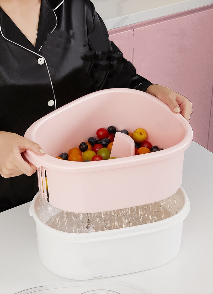 Lisslune | Manual Fruit Vegetable Washing Drainer Basket