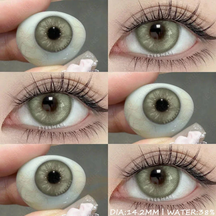 Rynx | Naturally colored contact lenses for the eyes 1 Pair Green eye lenses Blue eye contacts Brown lenses Yearly Korean Gray pupils