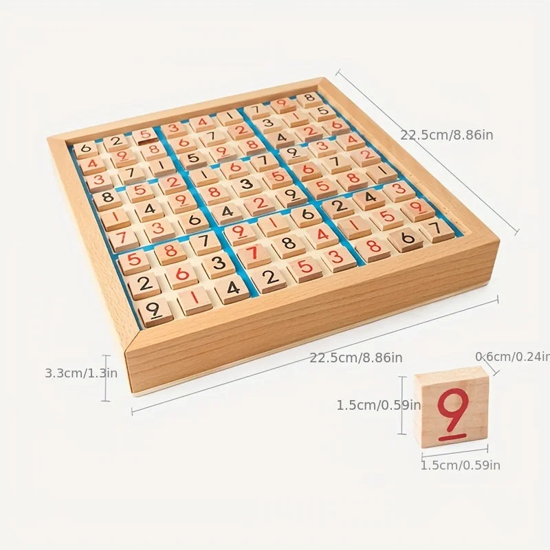 Rynx | Wood Sudoku Nine Grid Game Chess Sudoku Puzzle Game for Logical Thinking of Children, Puzzle Tablet Games with Questions